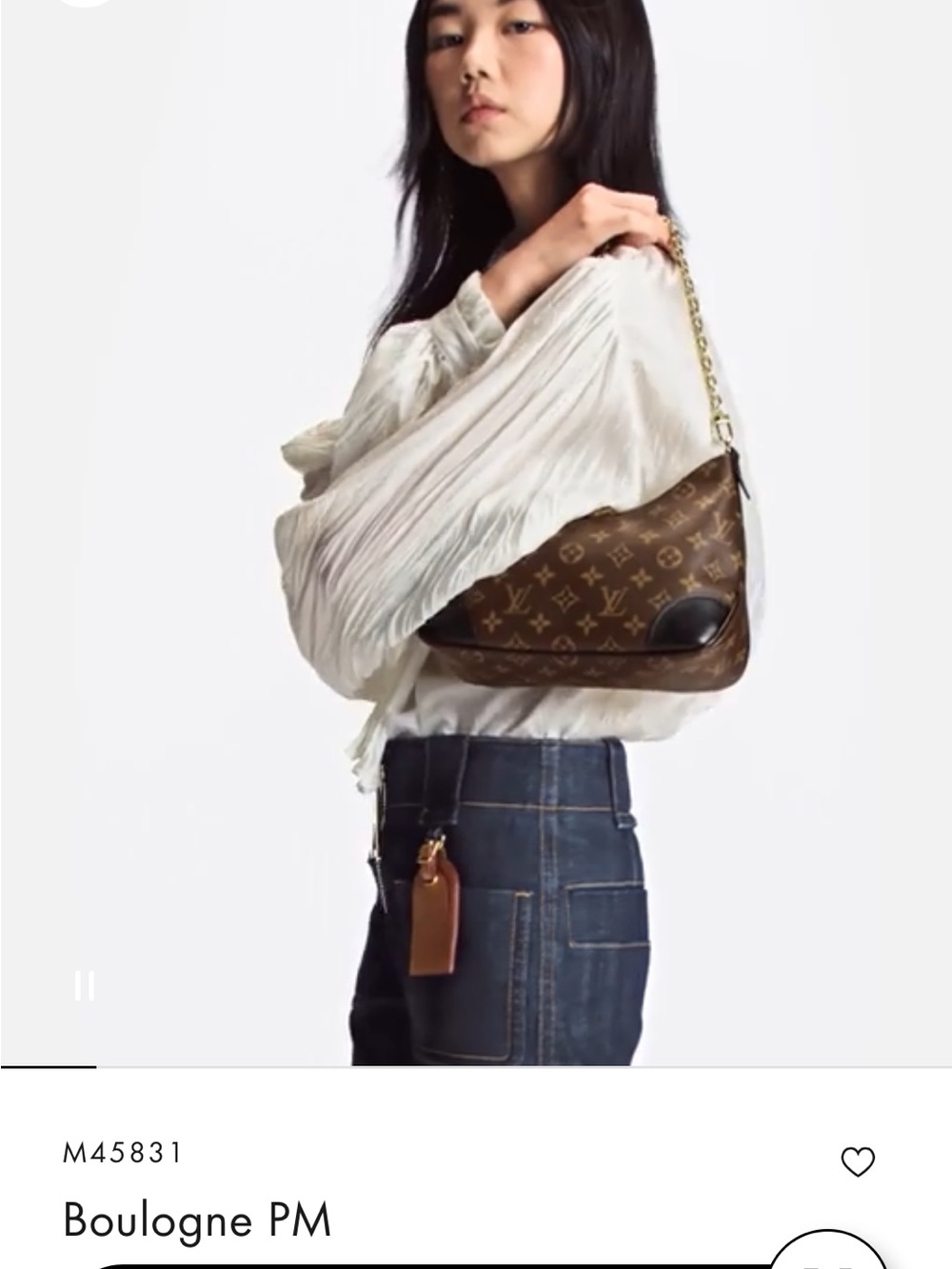 Louis Vuitton Brown Monogram Boulogne PM Shoulder Bag with Black Trim - Picture 4 of 16